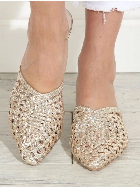 42 GOLD Shoes - 42 Gold Charmed Mules
